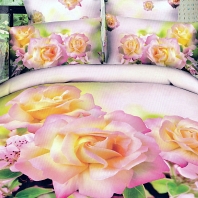 Белые розы КПБ сатин Евро 4н Sofi de Marko Bedding Sets