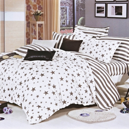 Млечный путь (беж) КПБ сатин Евро 4н Sofi de Marko Bedding Sets Евро-4081