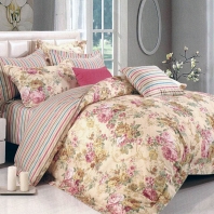 Адель (розовая) КПБ сатин Евро 4н Sofi de Marko Bedding Sets
