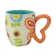 Кружка Boston Warehouse Kitchen Flower With Butterfly Handle