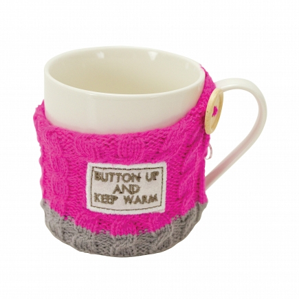 Кружка Boston Warehouse Kitchen Sweater mug Button up 26576