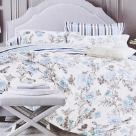 Таисия (голубая) КПБ сатин 7Е Sofi de Marko Bedding Sets