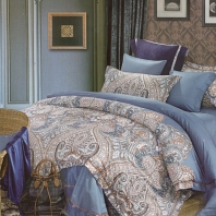 Реджи (синий) КПБ сатин 7Е Sofi de Marko Bedding Sets