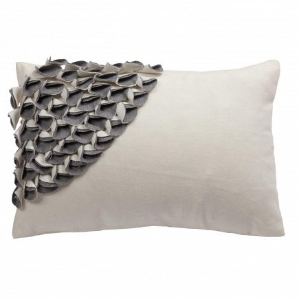 Подушка с объемным узором Alicia White-Gray DG Home Pillows DG-D-400