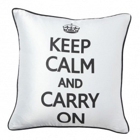 Подушка с короной и надписью Keep Calm and Carry On DG Home Pillows DG-D-PL08W