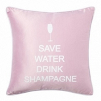 Подушка с надписью Save Water Drink Shampagne DG Home Pillows