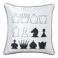 Подушка с принтом Chess White DG Home Pillows