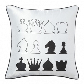 Подушка с принтом Chess White DG Home Pillows DG-D-PL16W