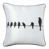 Подушка с принтом Birdies On A Wire White DG Home Pillows