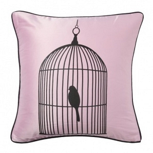 Подушка с принтом Birdie In A Cage Pink DG Home Pillows DG-D-PL20P