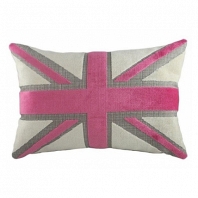 Подушка с британским флагом Pink Velvet DG Home Pillows