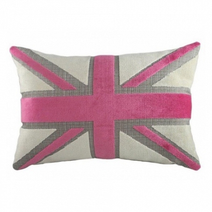 Подушка с британским флагом Pink Velvet DG Home Pillows DG-D-PL236