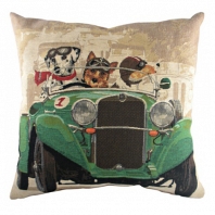 Подушка с принтом Doggie Drivers Green DG Home Pillows