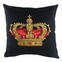 Подушка с принтом King Crown Black DG Home Pillows
