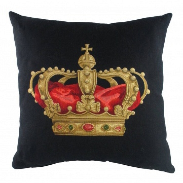 Подушка с принтом King Crown Black DG Home Pillows DG-D-PL291