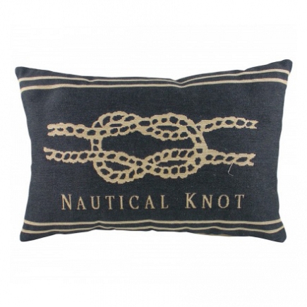 Подушка с надписью Nautical Knot Denim DG Home Pillows DG-D-PL304