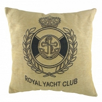 Подушка с надписью Royal Yacht Club Natural DG Home Pillows