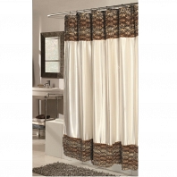 Шторка Carnation Home Fashions Shower Curtains Zuri Leopard Wave Fur/Ivory