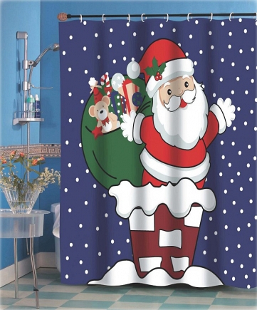 Шторка Carnation Home Fashions Christmas Up on the Rooftop FSCC-UP