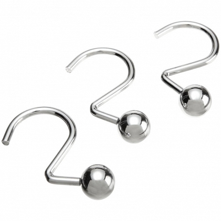Набор из 12 крючков для шторки Carnation Home Fashions Hook Ball Type Chrome SLM-BAL/03