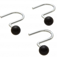 Набор из 12 крючков для шторки Carnation Home Fashions Hook Ball Type Black