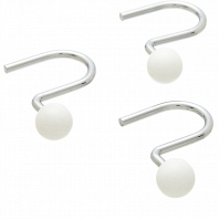 Набор из 12 крючков для шторки Carnation Home Fashions Hook Ball Type White
