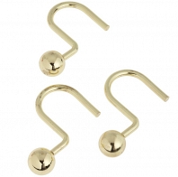Набор из 12 крючков для шторки Carnation Home Fashions Hook Ball Type Brass