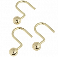 Набор из 12 крючков для шторки Carnation Home Fashions Hook Ball Type Brass
